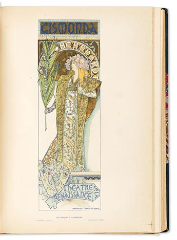 ERNEST MAINDRON (1838-1907). LES AFFICHES ILLUSTRÉES. Two bound volumes. 1886 & 1896. Each approximately 12½x9½ inches, 31¾x24 cm. Chai